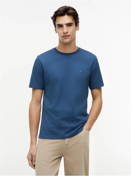 T-shirt in jersey con bandierina ricamata